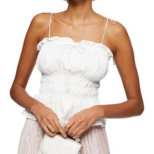 Topshop shirred peplum camisole
